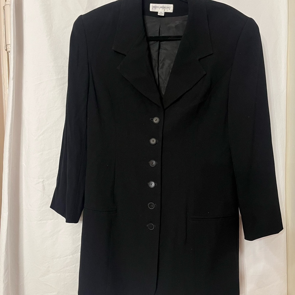 Gruppo Americano Studio Vintage Black Women's Coat-Dress by Gruppo Size 10